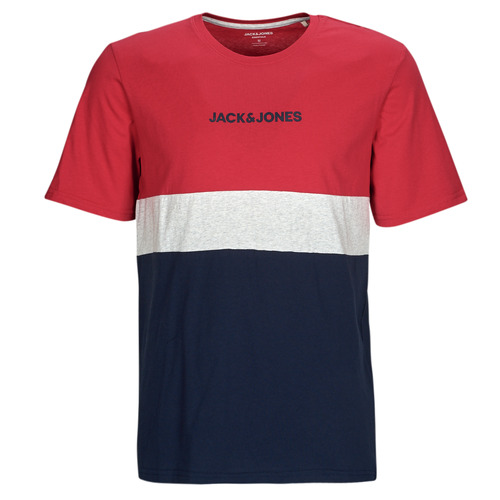 Textiel Heren T-shirts korte mouwen Jack & Jones JJEREID BLOCKING TEE SS Multicolour