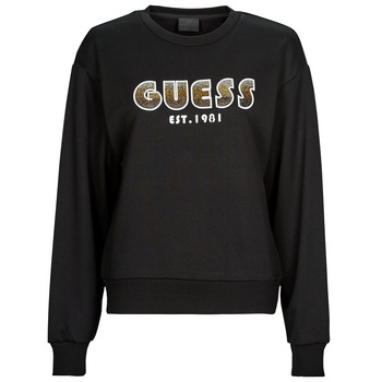 Textiel Dames Sweaters / Sweatshirts Guess CN SHADED LOGO SWEATSHIRT Zwart