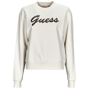 Textiel Dames Sweaters / Sweatshirts Guess CN GUESS SHINY SWEATSHIRT Wit