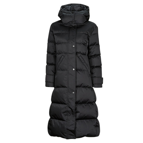 Textiel Dames Dons gevoerde jassen Guess INES LONG DOWN JACKET Zwart