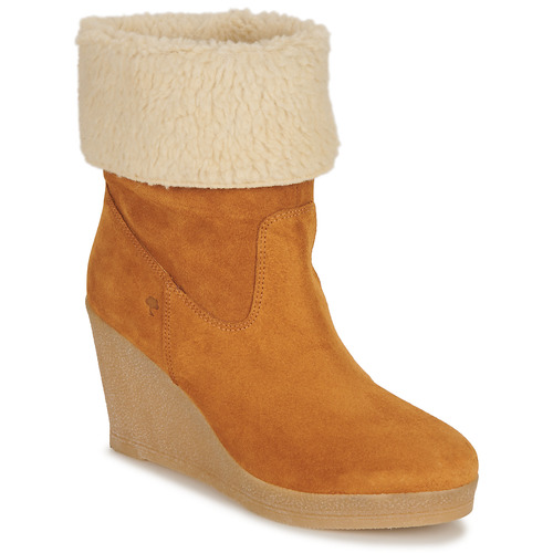 Schoenen Dames Enkellaarzen Dream in Green ANELINE Camel