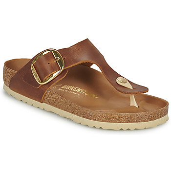 Schoenen Dames Teenslippers Birkenstock GIZEH BIG BUCKLE Bruin