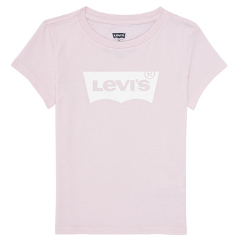 Textiel Meisjes T-shirts korte mouwen Levi's BATWING TEE Roze / Wit