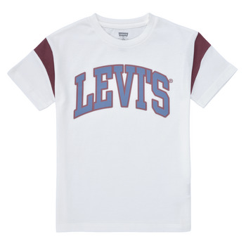 Textiel Jongens T-shirts korte mouwen Levi's LEVI'S PREP SPORT TEE Wit / Blauw / Rood