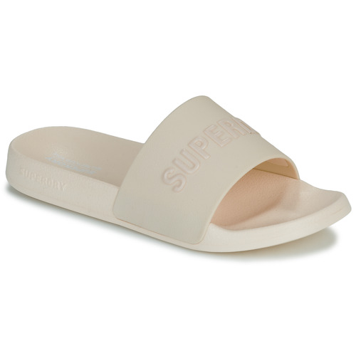 Schoenen Dames slippers Superdry Sandales De Piscine À Logo Véganes Beige