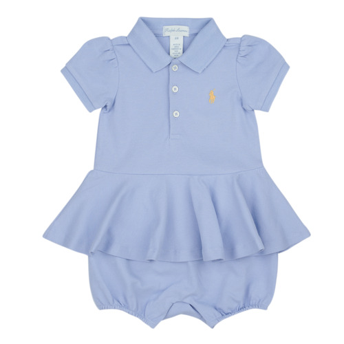 Textiel Meisjes Korte jurken Polo Ralph Lauren SS PEPLUM BU-ONE PIECE-SHORTALL Blauw