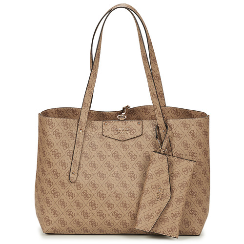 Tassen Dames Tote tassen / Boodschappentassen Guess ECO BRENTON Zwart / Bruin