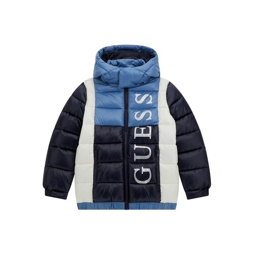 Textiel Kinderen Dons gevoerde jassen Guess HOODED PADDED JACKET Blauw