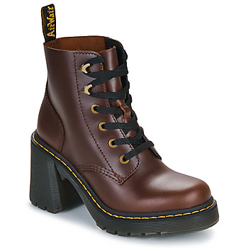 Schoenen Dames Enkellaarzen Dr. Martens Jesy Dark Brown Classic Pull Up Bruin