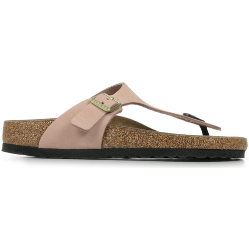 Schoenen Dames Teenslippers Birkenstock Gizeh Bs Roze