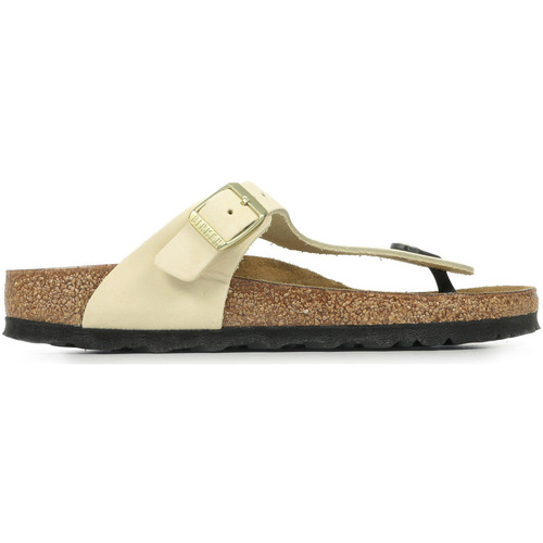 Schoenen Dames Teenslippers Birkenstock Gizeh Bs Beige