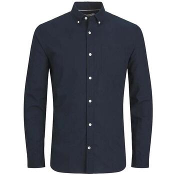 Textiel Heren Overhemden lange mouwen Jack & Jones  Blauw