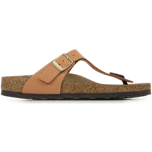 Schoenen Dames Teenslippers Birkenstock Gizeh Bs Vegan Oranje