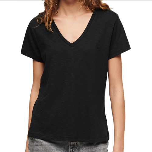 Textiel Dames T-shirts & Polo’s Superdry  Zwart