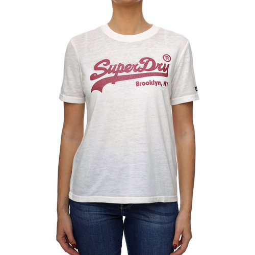 Textiel Dames T-shirts & Polo’s Superdry  Roze