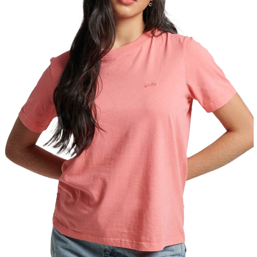 Textiel Dames T-shirts & Polo’s Superdry  Roze