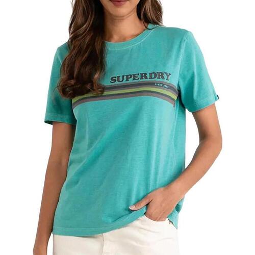 Textiel Dames T-shirts & Polo’s Superdry  Groen