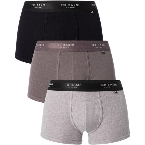 Ondergoed Heren BH's Ted Baker Katoenen stretchstrunks van 3 stuks Grijs