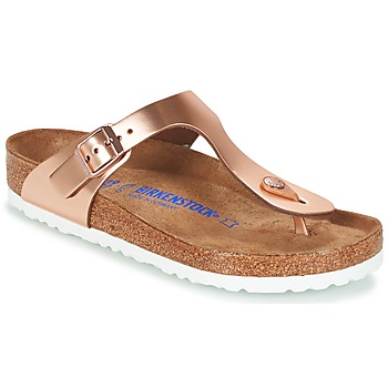 Schoenen Dames Teenslippers Birkenstock GIZEH SFB Brons