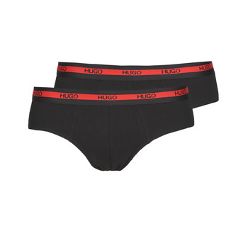 Bielizna Męskie Slipy HUGO BRIEF TWIN PACK Czarny