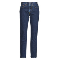 tekstylia Damskie Jeansy boyfriend Levi's 501 CROP Niebieski