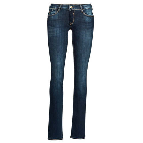 tekstylia Damskie Jeansy straight leg Le Temps des Cerises PULP HIGH REGUL Niebieski