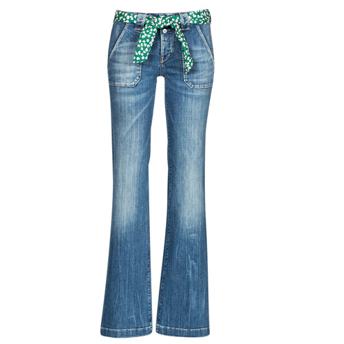 tekstylia Damskie Jeans flare / rozszerzane  Le Temps des Cerises JFFLARE0W9040 Niebieski