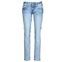 tekstylia Damskie Jeansy straight leg Pepe jeans VENUS Niebieski