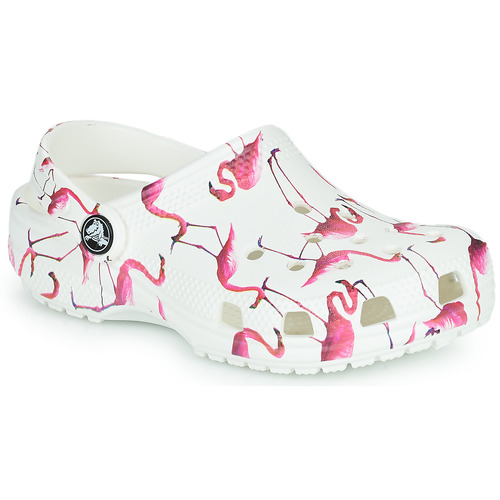 Buty Dziewczynka Chodaki Crocs Classic Pool Party Clog K Biały / Różowy