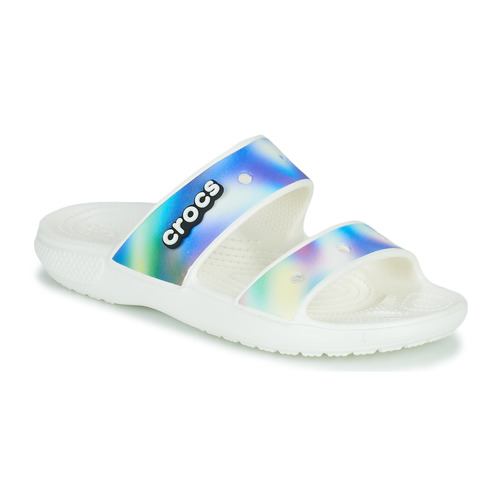 Buty Damskie Klapki Crocs CLASSIC CROCS SOLARIZED SANDAL Biały / Niebieski