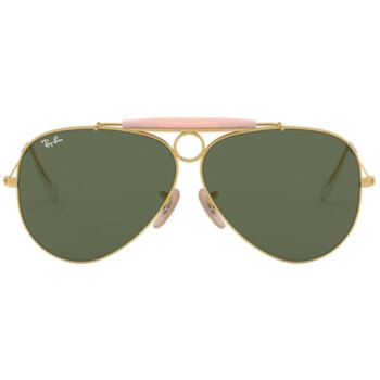 Zegarki & Biżuteria  okulary przeciwsłoneczne Ray-ban Occhiali da Sole  RB3138 001 Shooter Arista G15 Green Złoty