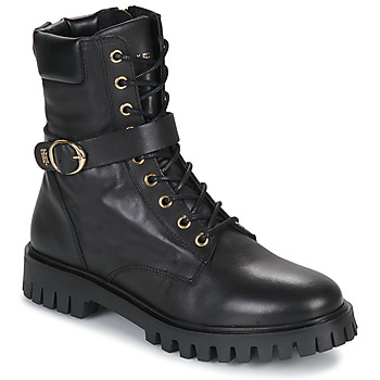 Buty Damskie Buty za kostkę Tommy Hilfiger Buckle Lace Up Boot Czarny