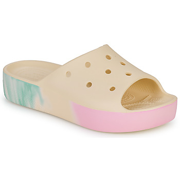 Buty Damskie klapki Crocs CLASSIC PLATFORM OMBRE SLIDE Beżowy