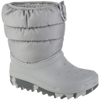 Buty Chłopiec Śniegowce Crocs Classic Neo Puff Boot Kids Szary