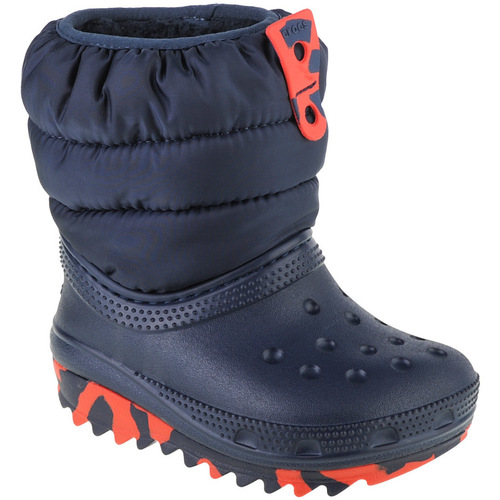 Buty Chłopiec Śniegowce Crocs Classic Neo Puff Boot Toddler Niebieski