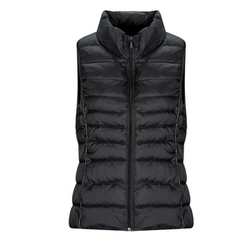 tekstylia Damskie Kurtki pikowane Only ONLNEWCLAIRE QUILTED WAISTCOAT OTW Czarny