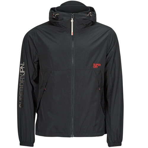 tekstylia Męskie Kurtki krótkie Superdry HOODED WINDBREAKER JKT Czarny