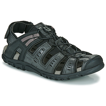 Buty Męskie Sandały Geox UOMO SANDAL STRADA Czarny