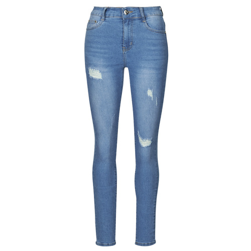 tekstylia Damskie Jeansy skinny Moony Mood SARIEL Niebieski