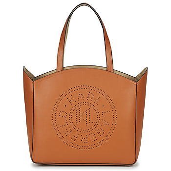 Torby Damskie Torby shopper Karl Lagerfeld K/CIRCLE LG TOTE PERFORATED Cognac