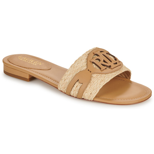 Buty Damskie Klapki Lauren Ralph Lauren ALEGRA-SANDALS-SLIDE Camel / Raphia