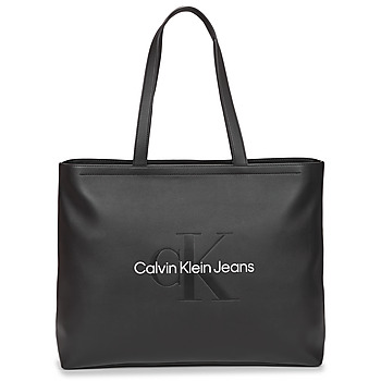 Torby Damskie Torby shopper Calvin Klein Jeans SCULPTED SLIM TOTE34 MONO Czarny