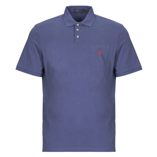 tekstylia Męskie Koszulki polo z krótkim rękawem Polo Ralph Lauren POLO EN JERSEY AVEC POCHE Niebieski / Light / Navy