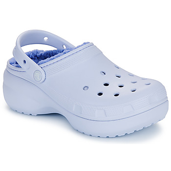 Buty Damskie Chodaki Crocs Classic Platform Lined Clog W Niebieski