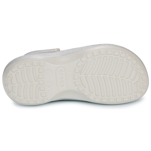 Crocs ClsPlatformGlitterLinedClogW Srebrny