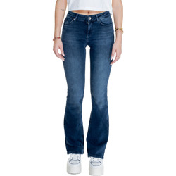 tekstylia Damskie Jeansy bootcut Only ONLBLUSH MID FLARED DNM REA409 NOOS 15233833 Niebieski