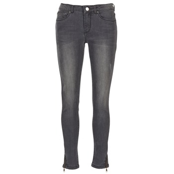 tekstylia Damskie Jeansy slim fit Moony Mood IFABANE Szary