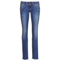 tekstylia Damskie Jeansy straight leg Pepe jeans VENUS Niebieski / Medium