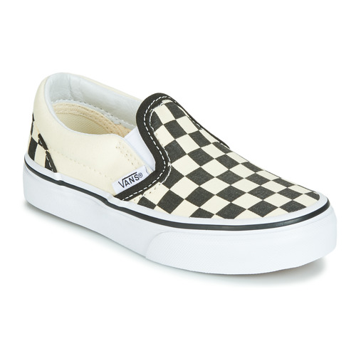 Sapatos Criança Slip on Vans CLASSIC SLIP-ON Preto / Branco