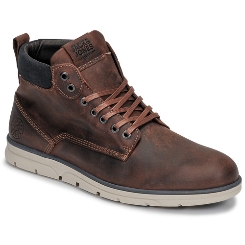 Sapatos Homem Botas baixas Jack & Jones JFW TUBAR LEATHER Castanho